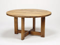 Gartentisch-Holz-120x120x75 cm-Hellbraun-Rustikales Design