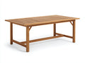 Gartentisch-Holz-200x90x76 cm-Teakbraun-Klassischer Gartenstil