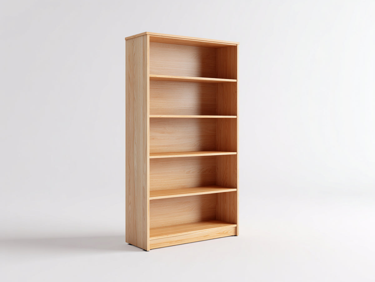 Bücherregal Holz 80x31x170 cm - Naturholz - Schlichtes Design für Wohnzimmer