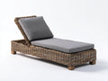 Sonnenliege aus Polyrattan 200 x 75 x 90 cm - Naturbraun - Verstellbares Design für Garten und Terrasse