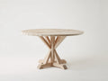 Gartentisch-Holz-115x115x74 cm-Natur-Rustikaler Landhausstil