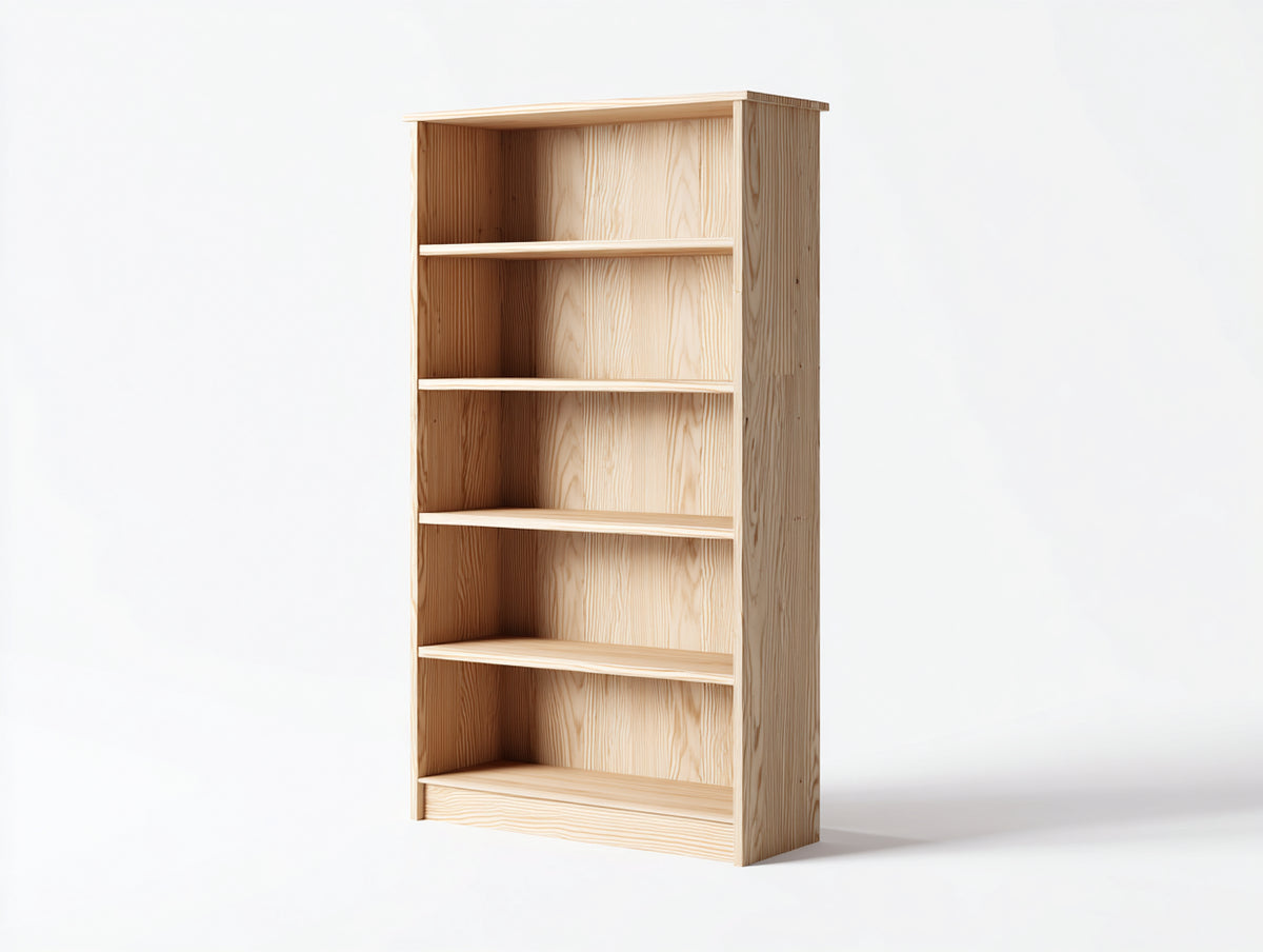 Bücherregal Holz 85x32x175 cm - Natur - offenes Standregal im schlichten Design