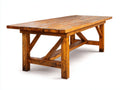 Gartentisch Holz Rechteck Tisch 200x90x75cm Natur Rustikales Design